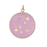 Enamel Constellation Pendant, Large Charm Bare Collection Capricorn Pink 