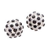 Sphere Earrings with Black Sapphires Statement Earrings Carolyn Rodney