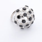 Black Sapphire and White Gold Ring Statement Carolyn Rodney   
