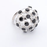 Black Sapphire and White Gold Ring Statement Carolyn Rodney   