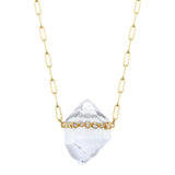 Large Herkimer Diamond Necklace Pendant Necklace Jill Hoffmeister