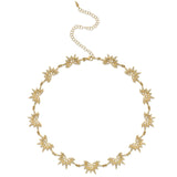 Starburst Necklace Collar Karma El-Khalil Yellow Gold  