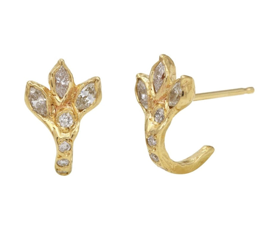 Dragon Claw Earring Stud Earrings Jaine K Designs Yellow Gold  