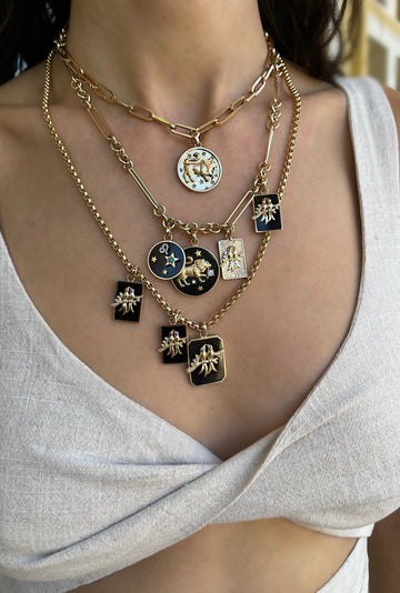 Large Onyx Lovebirds Necklace Pendant Helena Rose Jewelry   