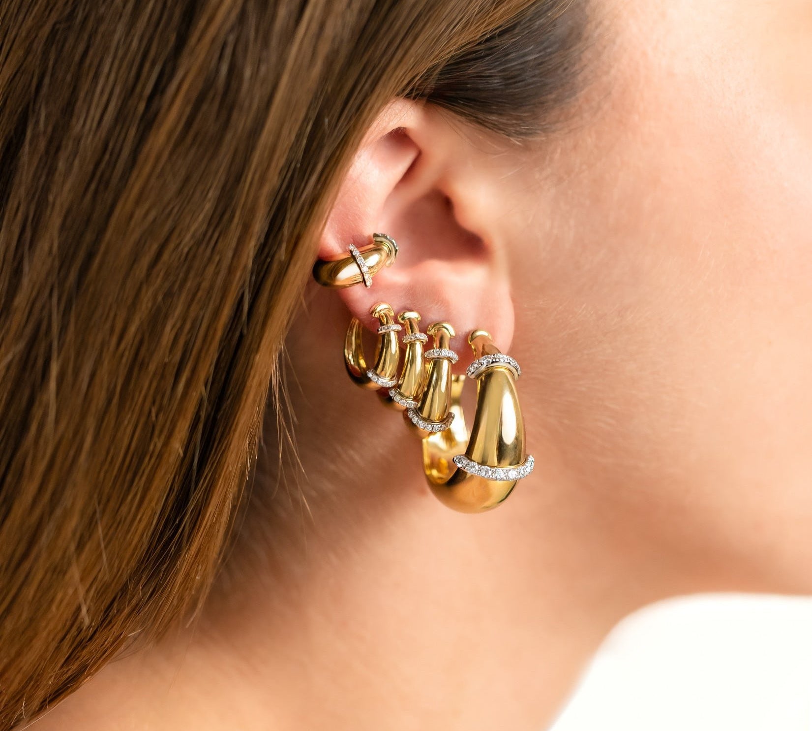 The Buoy Hoops, Size One Hoops Earrings Latelier Nawbar   