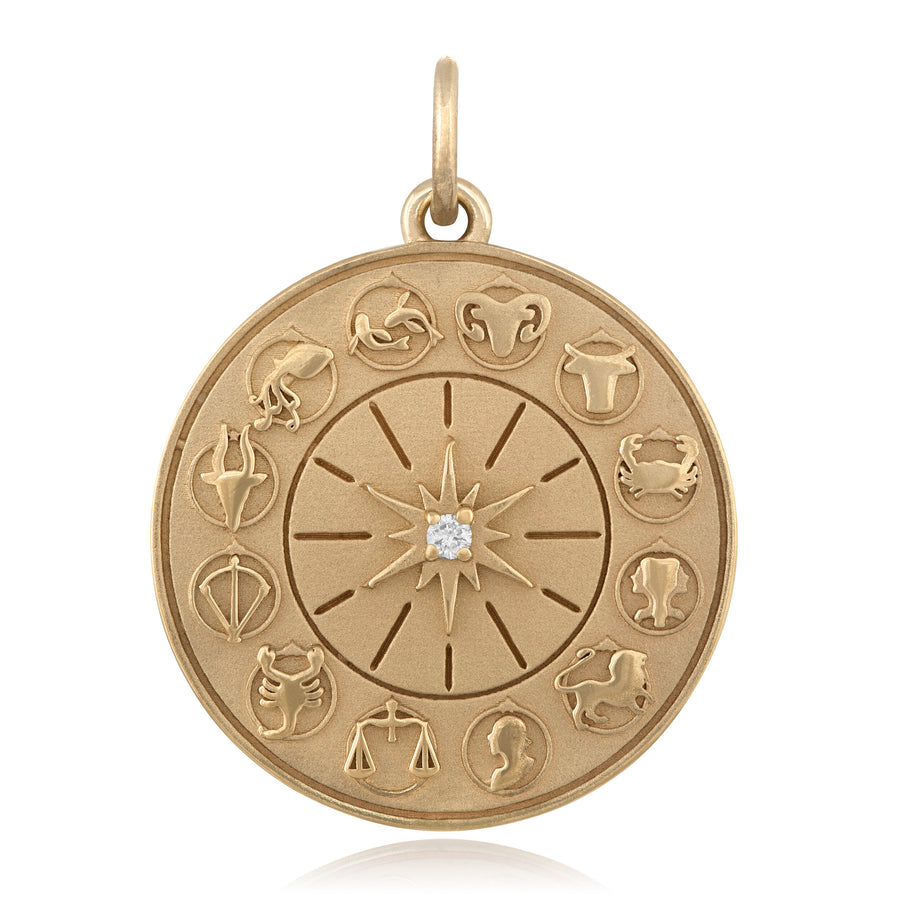 Small Zodiac Wheel Pendant Pendant Maura Green   