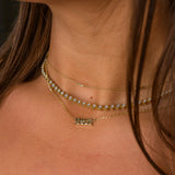 Delicate Diamond Station Necklace