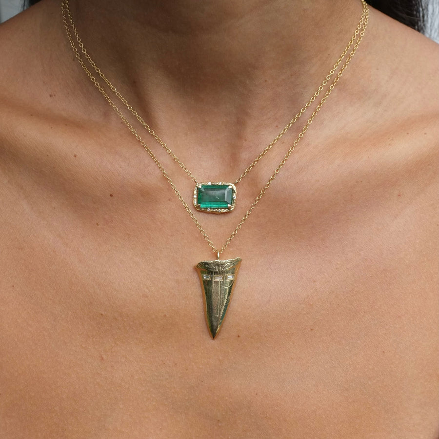 Emerald Light Necklace Pendant Elisabeth Bell Jewelry   