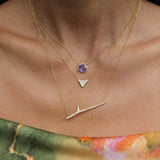 Benitoite Necklace Pendant Elisabeth Bell Jewelry   