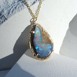 Opal Tide Necklace Pendant Elisabeth Bell Jewelry   