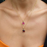 Tourmaline Drop Necklace Pendant Elisabeth Bell Jewelry   
