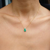 Large Emerald Pear Necklace Pendant Elisabeth Bell Jewelry   