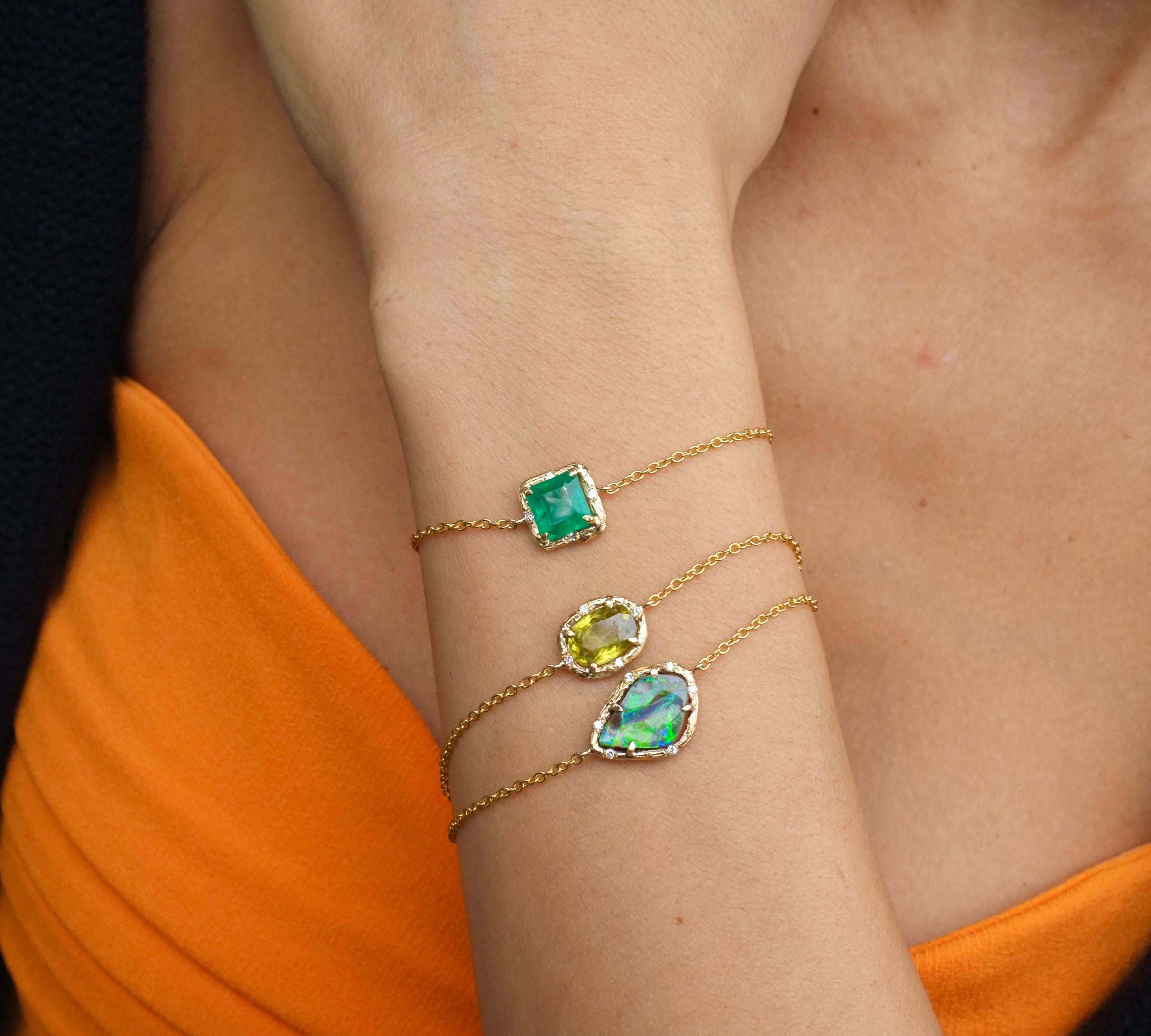 Opal Bracelet Chain Bracelet Elisabeth Bell Jewelry   