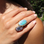 Galaxy Eclipse Opal Ring Cocktail Ring Elisabeth Bell Jewelry