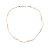 Pastel Opal and Seed Pearl Necklace