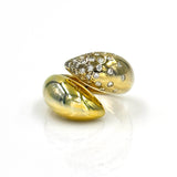 Claw Ring with Sprinkled Diamonds Ring MAE + LANG Yellow Gold 6 