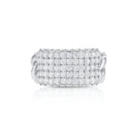 Diamond ID Link Ring Statement Carbon and Hyde White Gold  