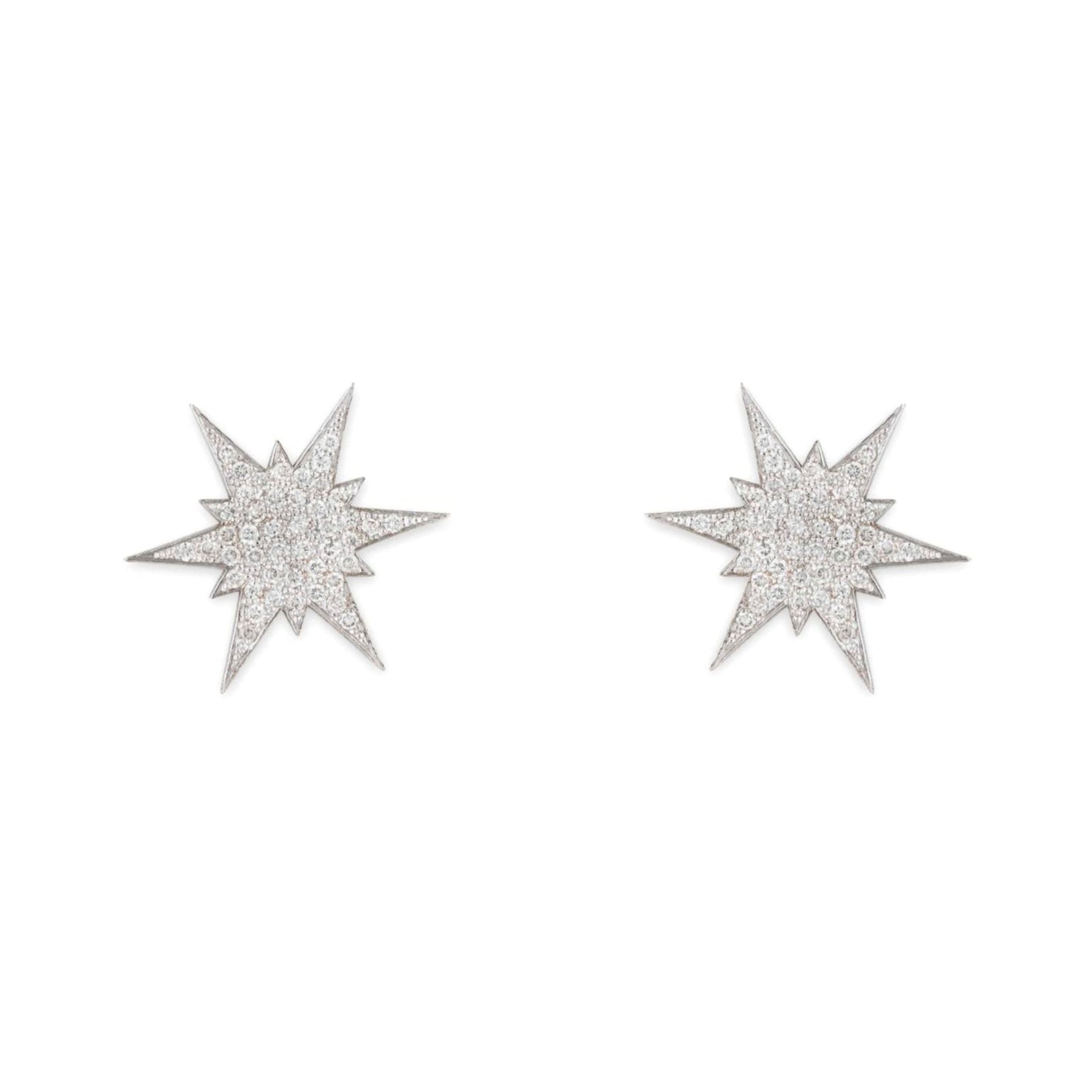 Shine Bright Stud Earrings Stud Earrings Falamank White Gold