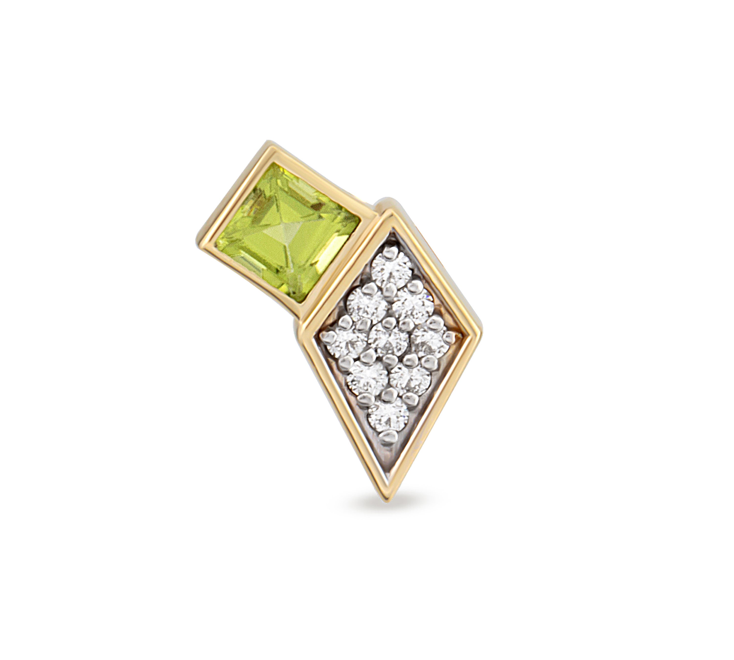 Lumiere Studs Stud Earrings RITA Fine Jewelry Peridot Right 