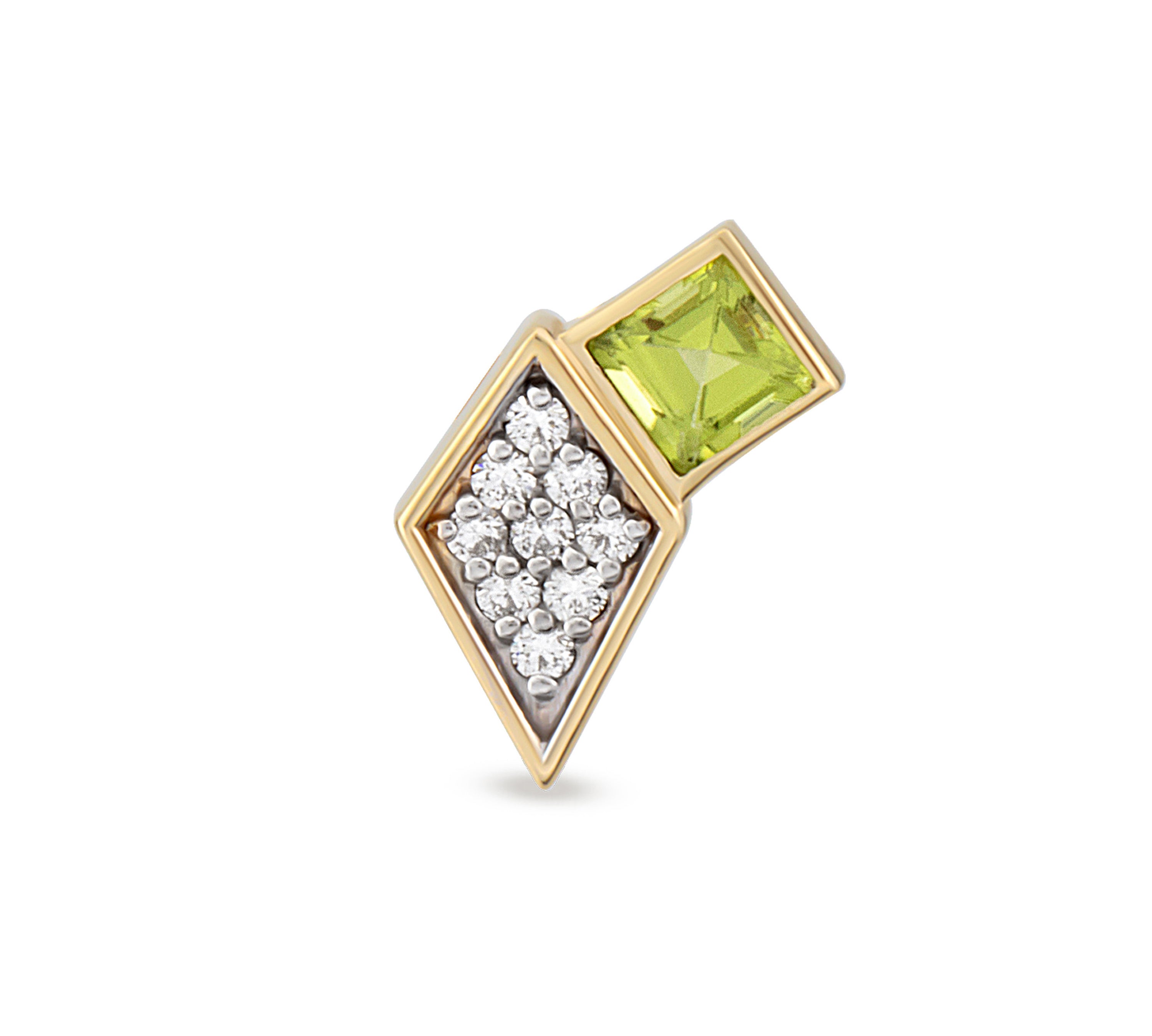 Lumiere Studs Stud Earrings RITA Fine Jewelry Peridot Left 