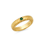 Edie Emerald Ring Band Ring Helena Rose Jewelry   