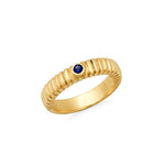 Edie Sapphire Ring Band Ring Helena Rose Jewelry   