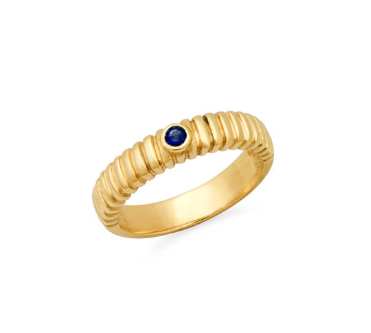 Edie Sapphire Ring Band Ring Helena Rose Jewelry   