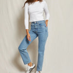 Foxx Ribbed Long Sleeve Structured Tee Shirts & Tops perfectwhitetee   