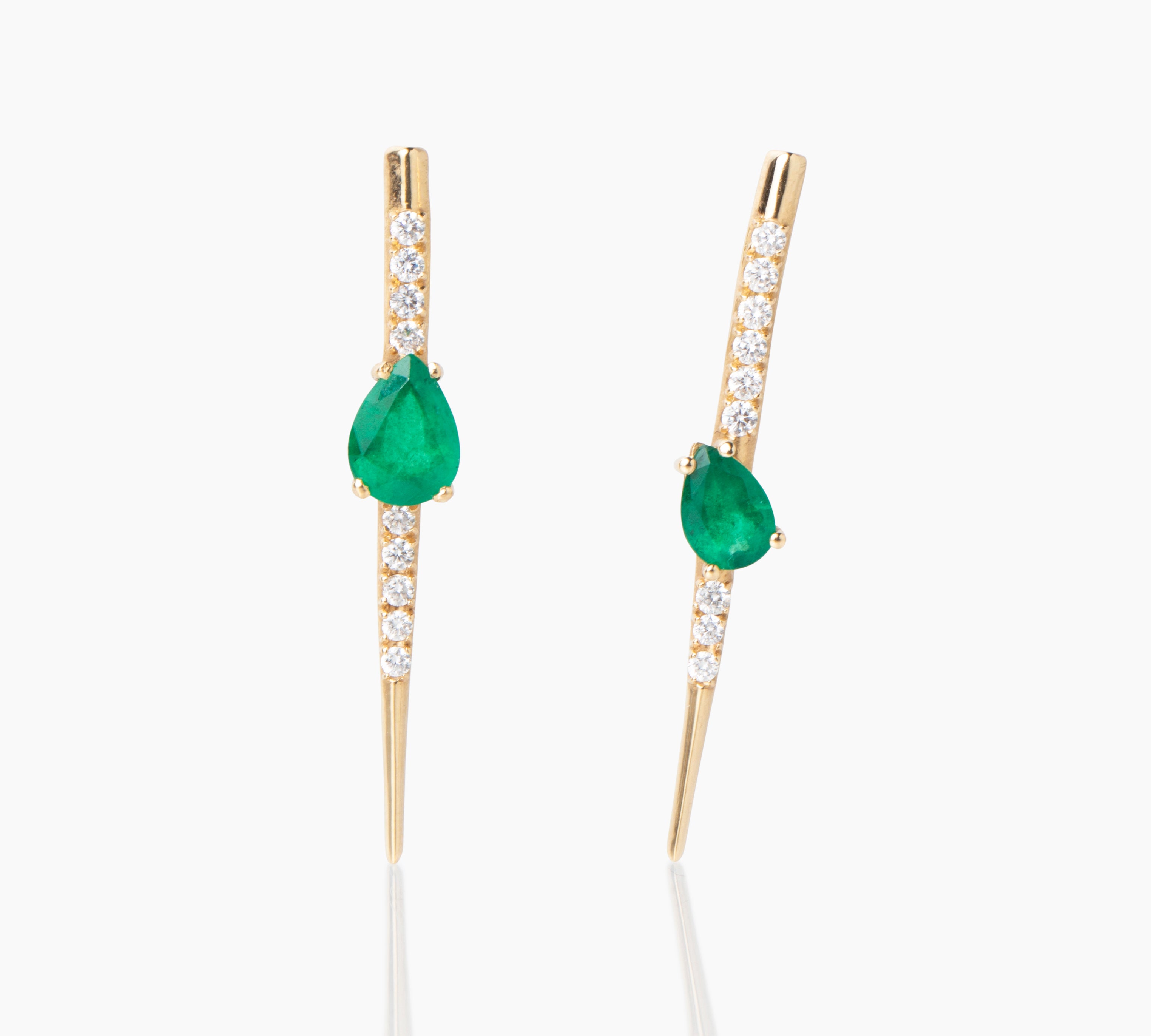 Ray of Light Earrings Drop Earrings Fiore Wylde Emerald  
