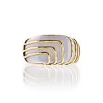 Carved Rainbow Ring Statement Fiore Wylde   