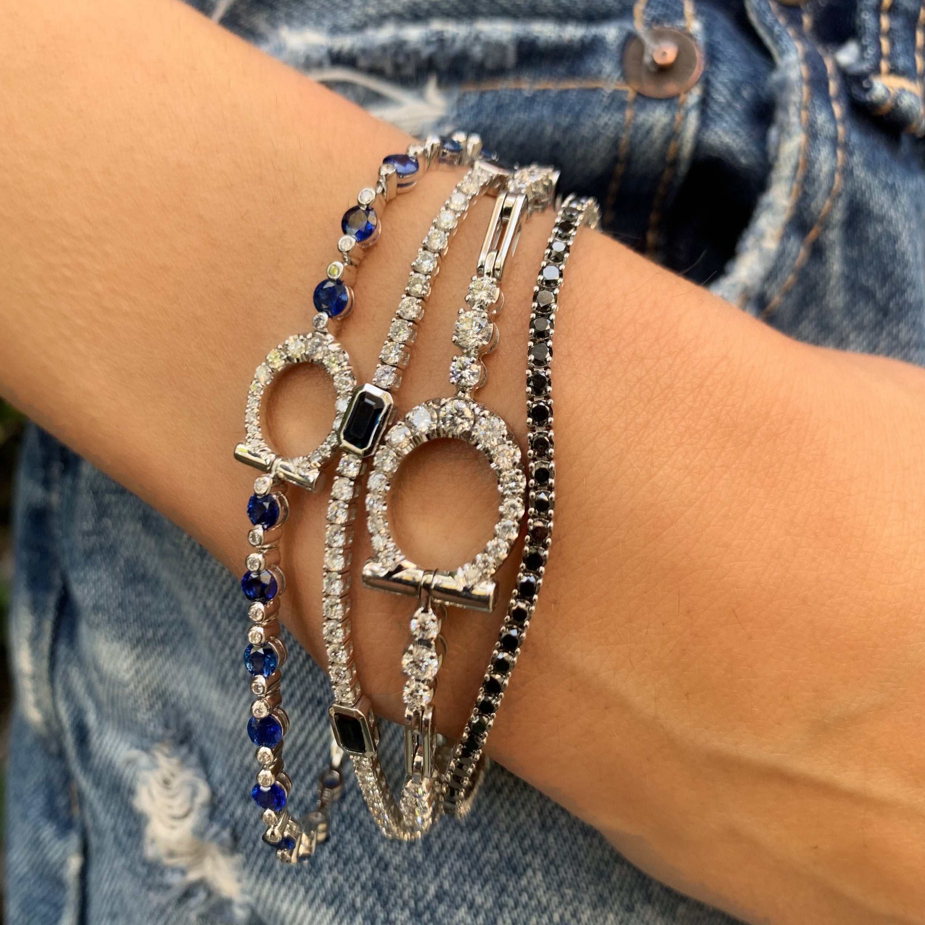 Horse Bit Sapphire Diamond Bracelet Statement Bracelet House of Ravn   