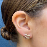 Linear Cuff Stud Ear Cuff Earring Roseark Deux   