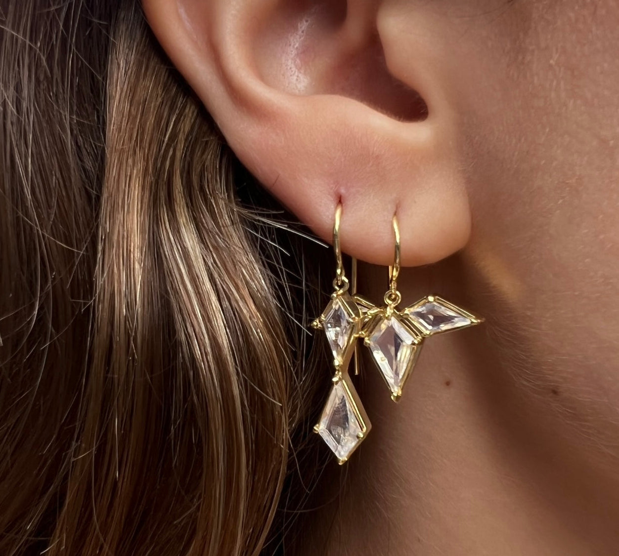 Iza Triple Earrings Drop Earrings Amy Gregg Jewelry