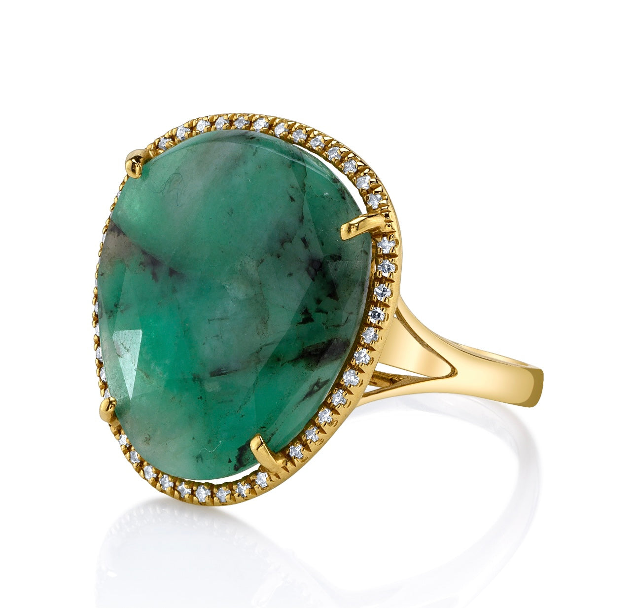 Audrey Emerald Ring Cocktail Ring Roseark Vintage   