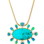 Gem Silica Opal Pendant Necklace Necklace Guita M   