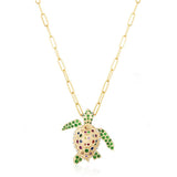 Turtle Pendant - Brooch Pendant Necklace Goshwara