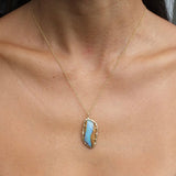 Glitter Wave Necklace Pendant Elisabeth Bell Jewelry   