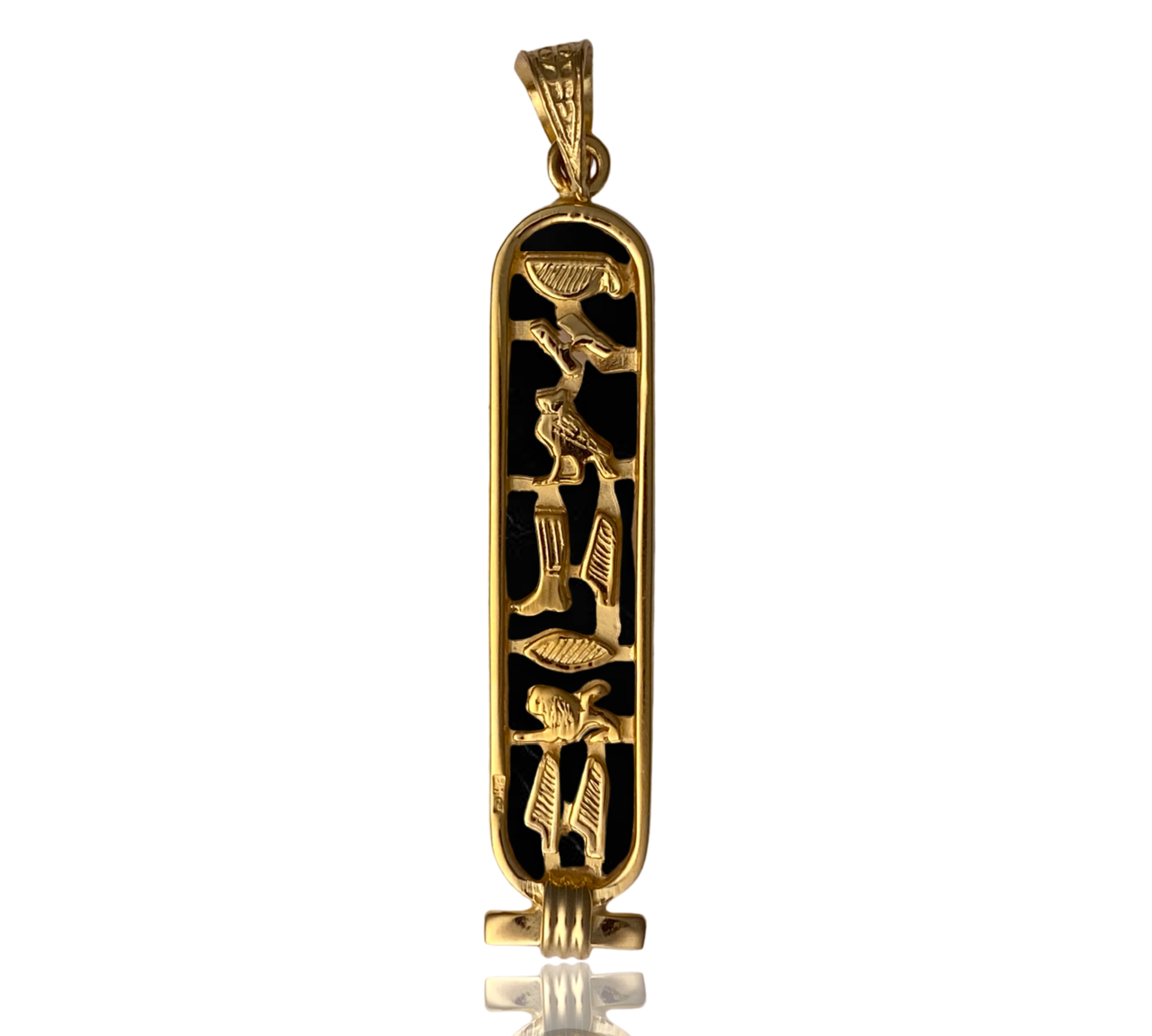 Onyx Hieroglyphic Name Pendant Pendant Hey Babe   