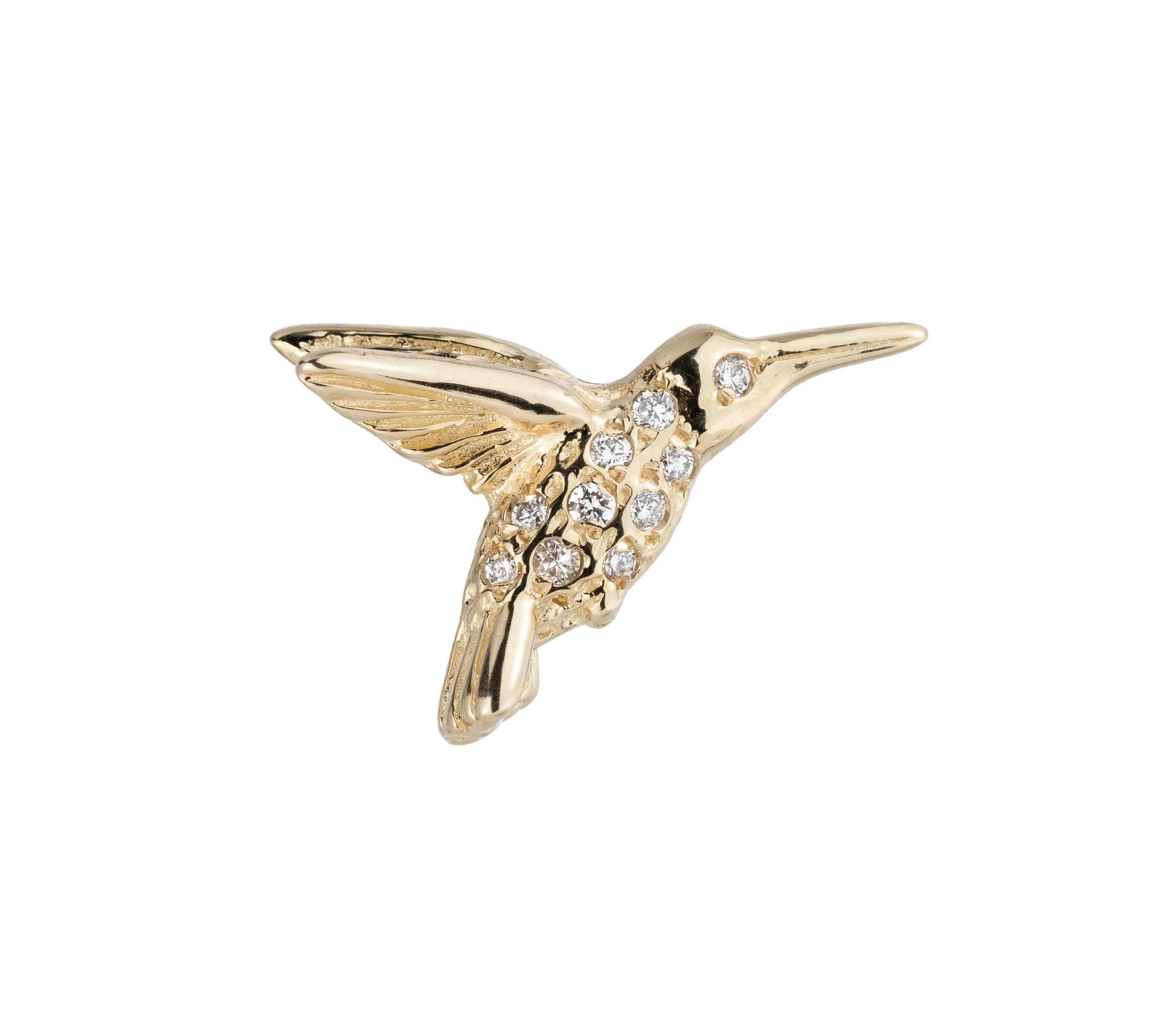 Hummingbird Earring with Diamonds Earrings Le Depot Dore   