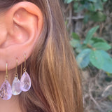 Drip Drop Earrings, Morganite Drop Earrings Amy Gregg Jewelry   