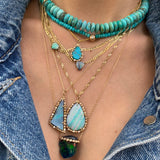 One of a Kind Triangle Opal and Diamond Charm Pendant Jill Hoffmeister   