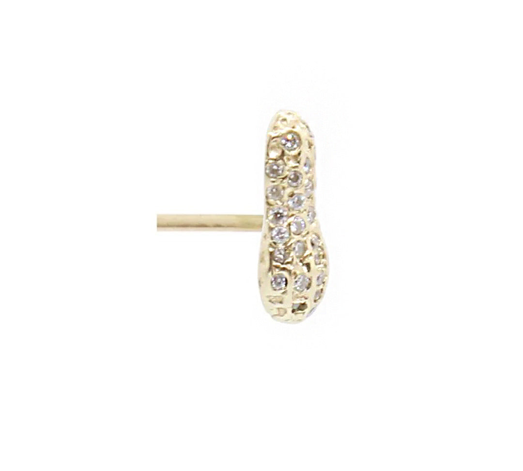 Peanut Stud with Diamonds Stud Earrings Le Depot Dore   