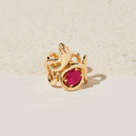 Ruby Snake Ring Statement Elisabeth Bell Jewelry   