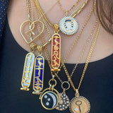 Gold Snake Heart Necklace Pendant Perez Bitan   