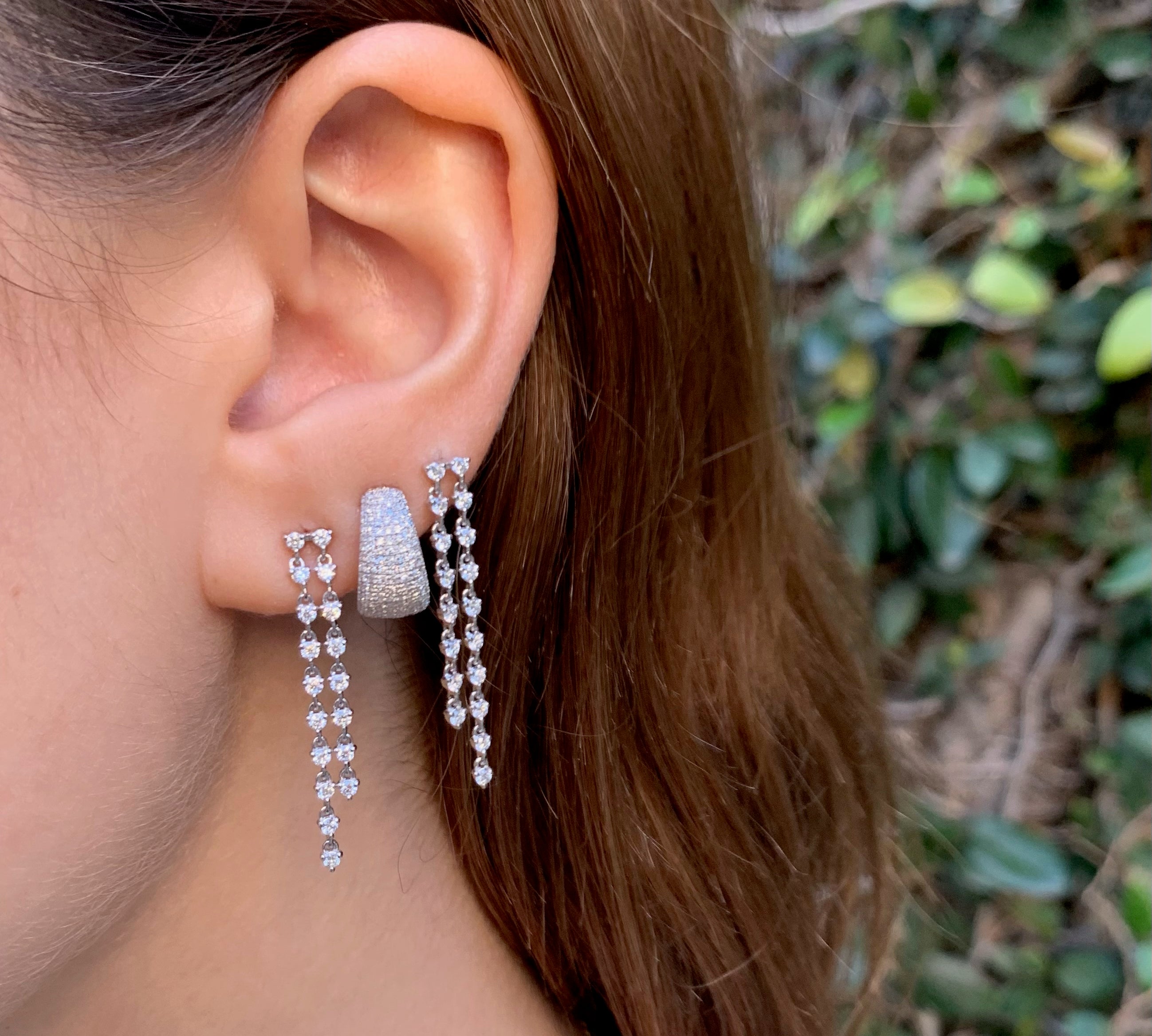 Raindrop Diamond  Earrings Drop Earrings Roseark Deux   