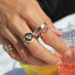 Dangle Ring in Raspberry Statement Christina Magdolna Jewelry   
