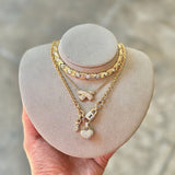 Crossed Pave Diamond Necklace