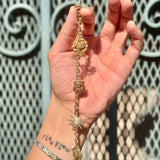 Vintage Pearl Charm Bracelet