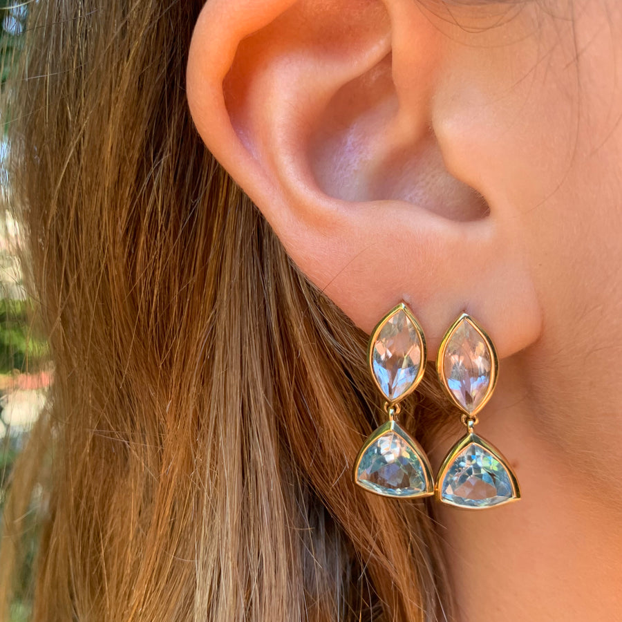 Aquamarine Earrings Drop Earrings House of RAVN   