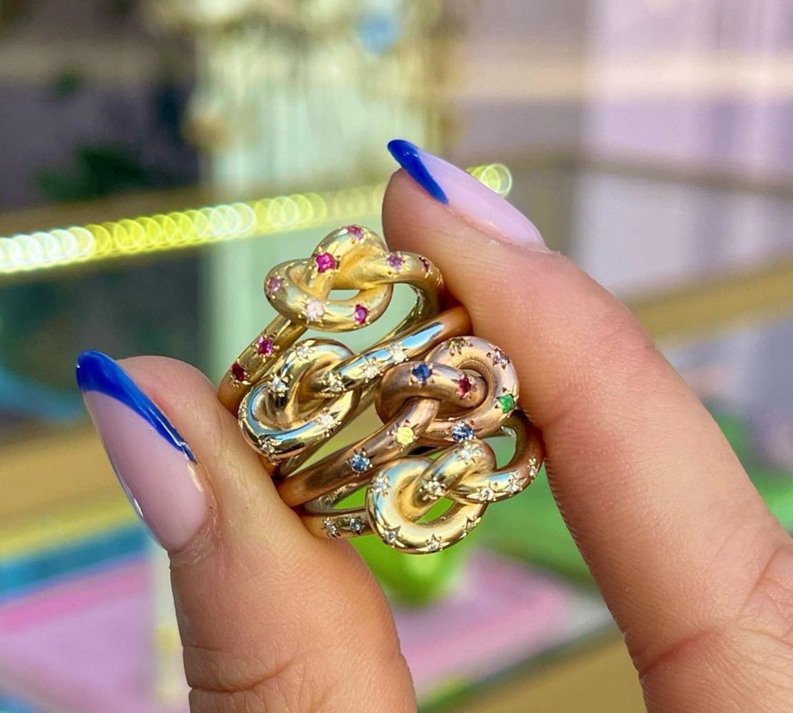 Pretzel Ring Hundreds and Thousands Rings Sarah Gardner Fine Jewelry   
